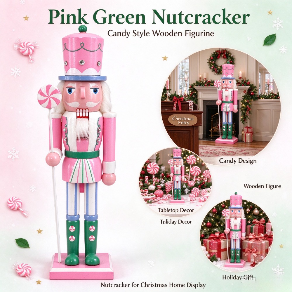 Nutcracker Figurine - ฟิกเกอร์ทหารนัทแครกเกอร์ไม้ขนาด 14 นิ้ว สำหรับวันขอบคุณพระเจ้า พร้อมไก่งวงและฟาง ของสะสมเทศกาลเก็บเกี่ยวฤดูใบไม้ร่วง
