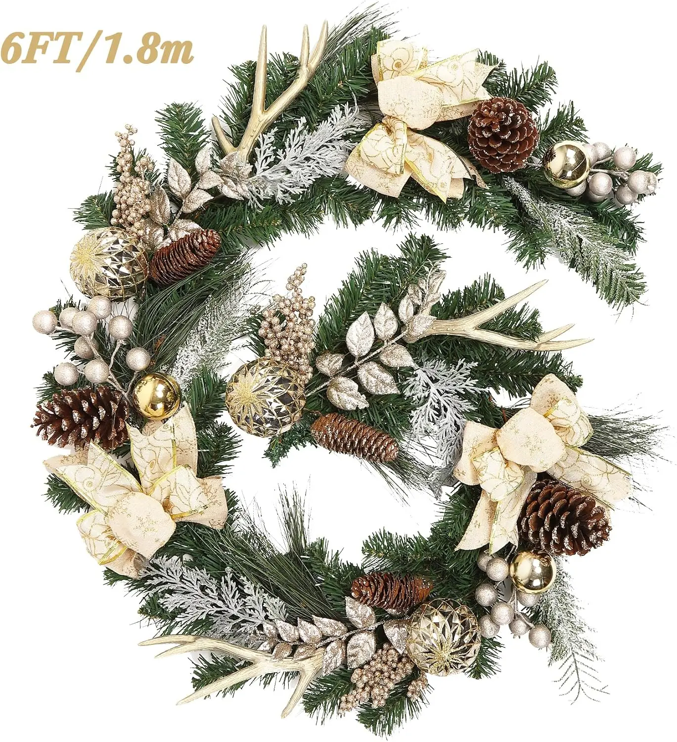 Led Fairy String Lights - Garvee พวงมาลัยคริสต์มาสพร้อมไฟ LED ยาว 6 ฟุต