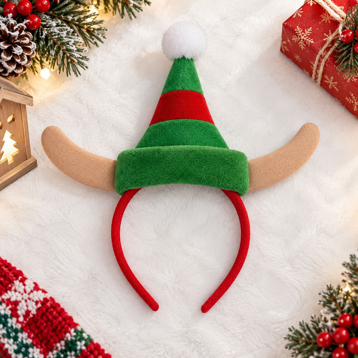 ที่คาดผมคริสต์มาส หมวกซานต้า ต - Reindeer Antlers Headband บทวิจารณ์และราคา