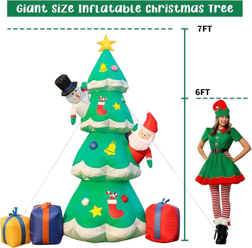 ต้นคริสต์มาสเป่าลมขนาดใหญ่ 7 ฟ - Christmas Tree Artificial บทวิจารณ์และราคา