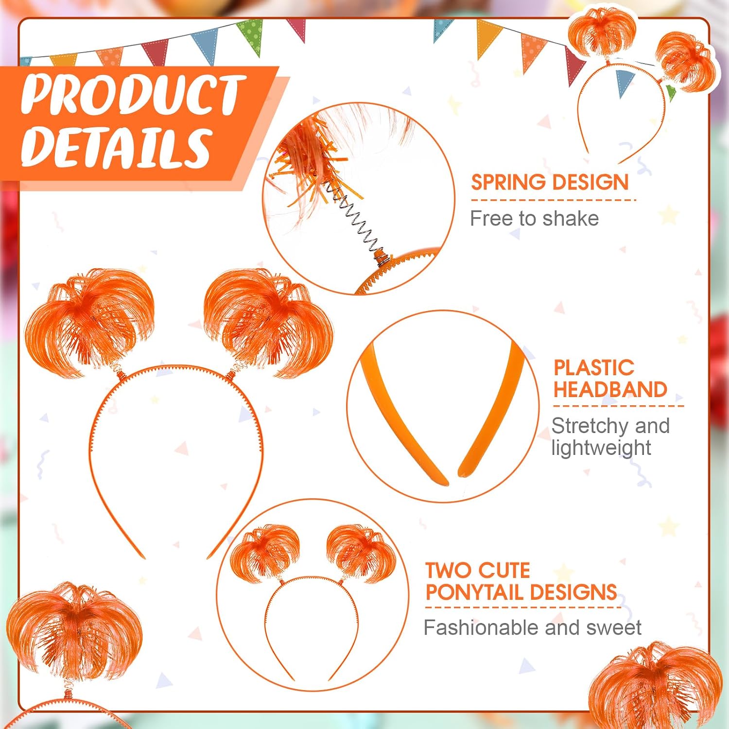 6/12 ชิ้น ที่คาดผมปอมปอม ที่คา - Tinsel Garland Decoration บทวิจารณ์และราคา
