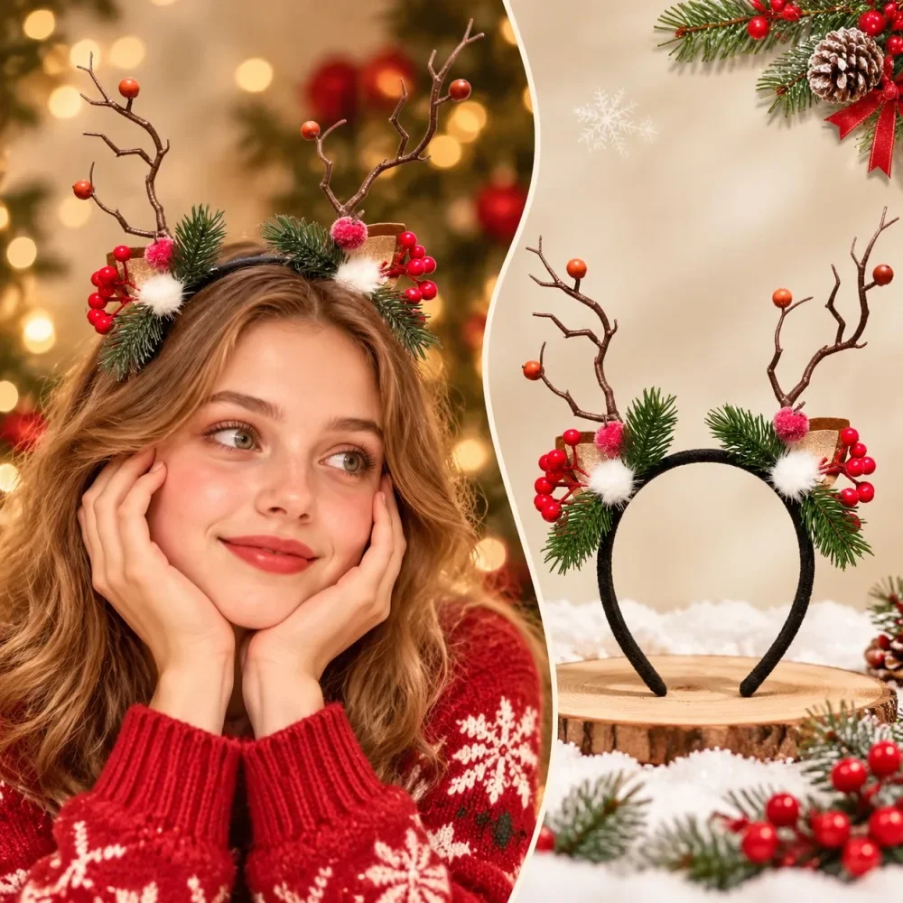 ที่คาดผมคริสต์มาสรูปกิ่งกวางเร - Reindeer Antlers Headband บทวิจารณ์และราคา