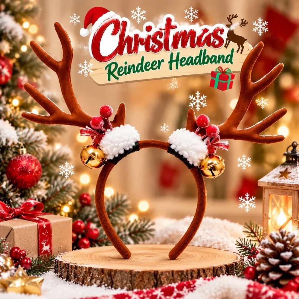 ที่คาดผมคริสต์มาสรูปกิ่งกวางเร - Reindeer Antlers Headband บทวิจารณ์และราคา