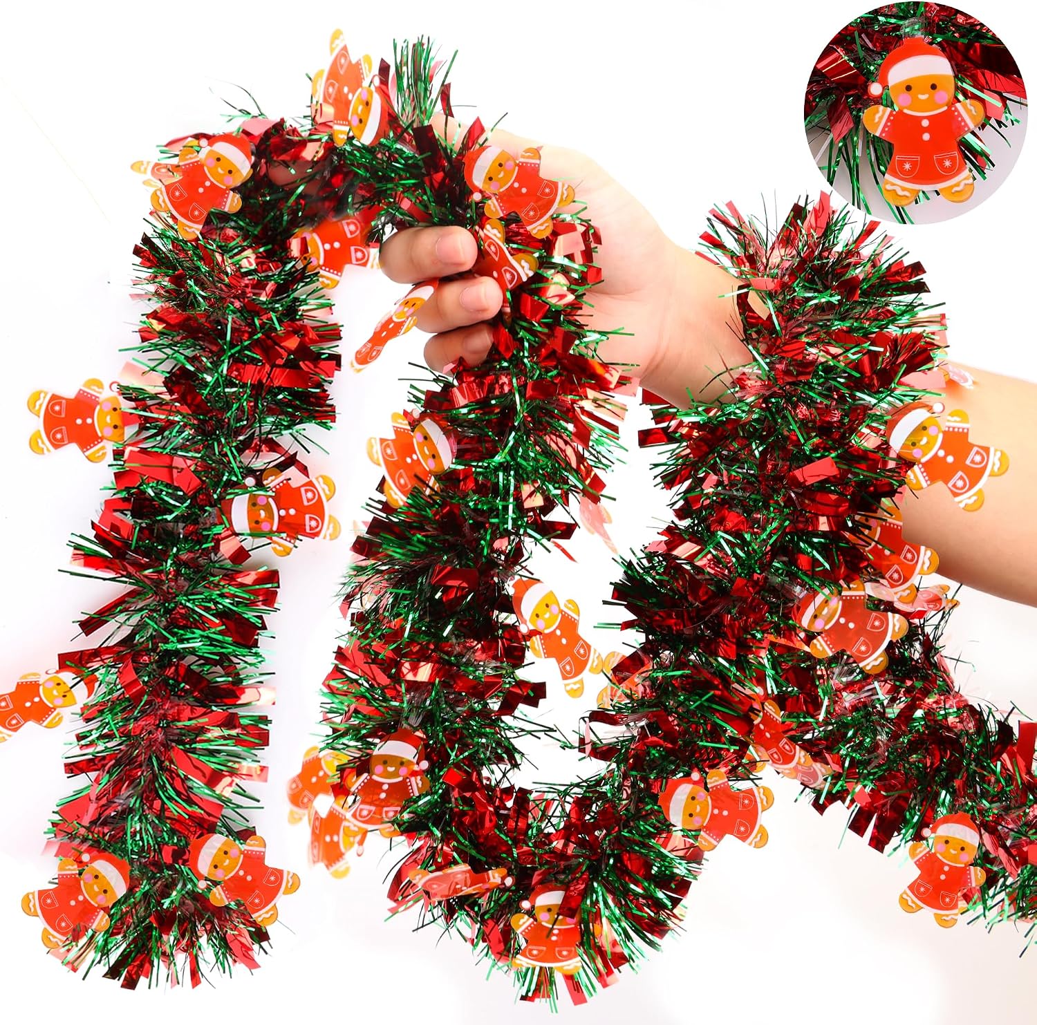 พวงมาลัยประดับคริสต์มาส สีแดงเ - Tinsel Garland Decoration บทวิจารณ์และราคา