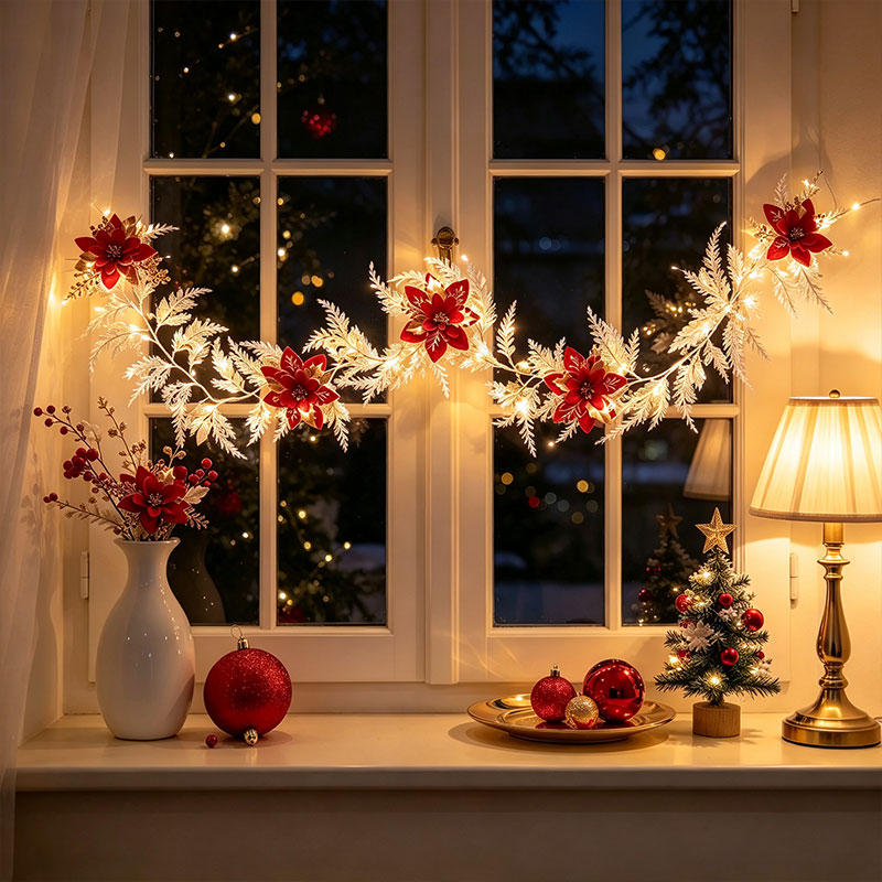 พวงมาลัยคริสต์มาสสีขาว ประดับด - Led Fairy String Lights บทวิจารณ์และราคา